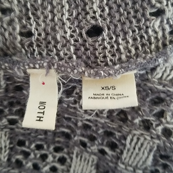 Anthro Moth XS/S  sweater vest draped waterfall open front Lagenlook minimalist - Picture 7 of 7